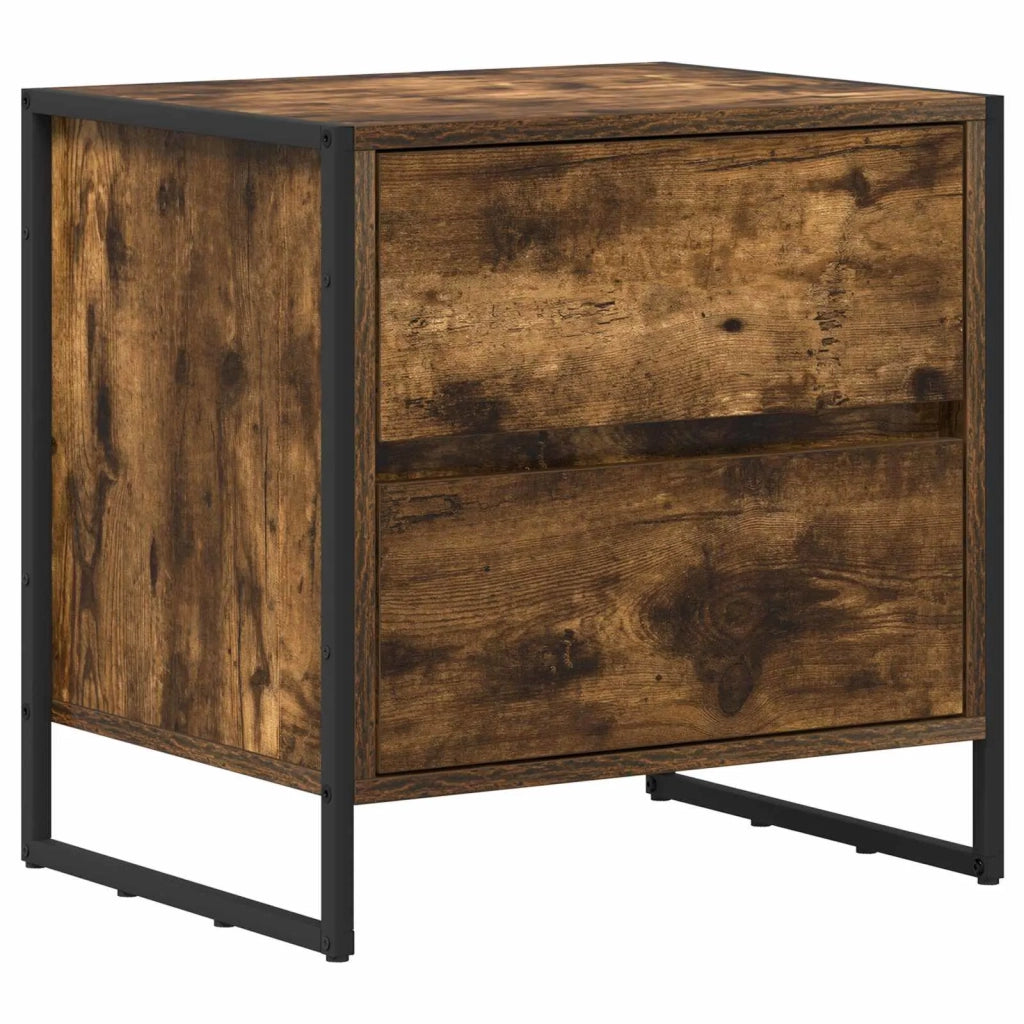 Comodino con cassetto 2 pcs Quercia Fumosa 50 x 39.5 x 50 cm