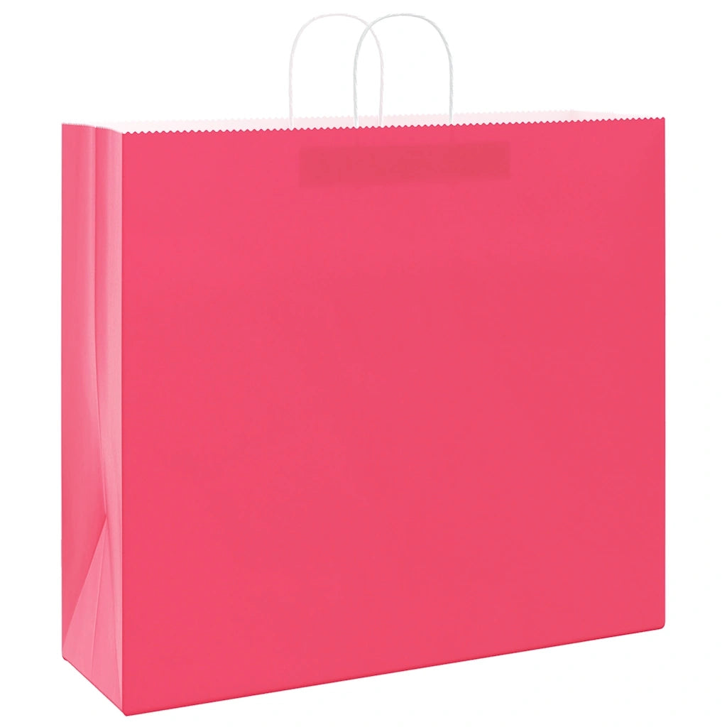 Sacchetti di Carta 50 pz con Manici Rosa 54x15x49 cm 4101668