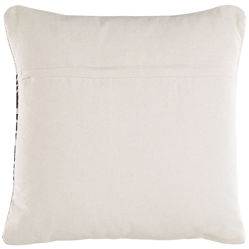 Set di 2 cuscini decorativi in bianco e nero 45 x 45 cm in cotone rimovibili con imbottitura in poliestere