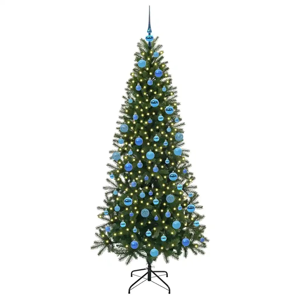 Albero di Natale artificiale con 300 LED Verde 180 cm PE e PVC 3397361