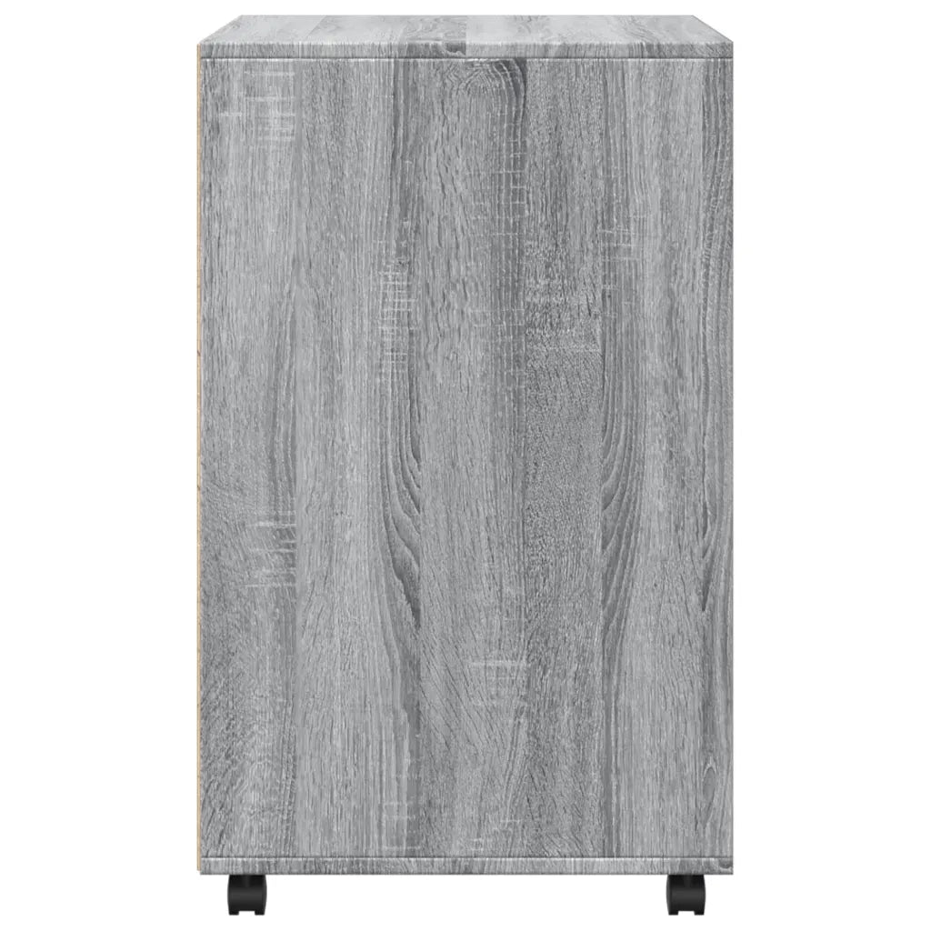 Armadietto con Ruote Grigio Sonoma 60x48x81cm in Truciolato