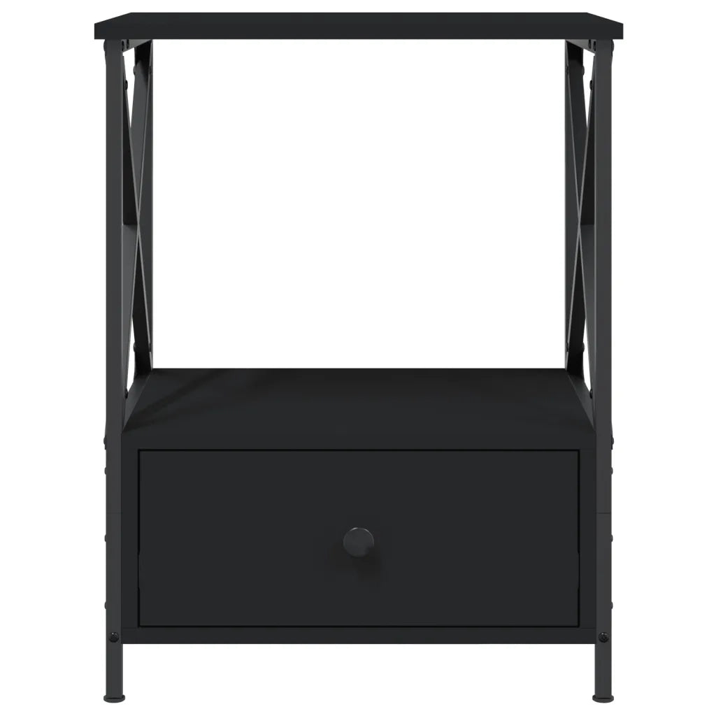 Comodini 2 pz-Set di 2 Tavolino da notte Neri 50x41x65 cm in Legno Multistrato