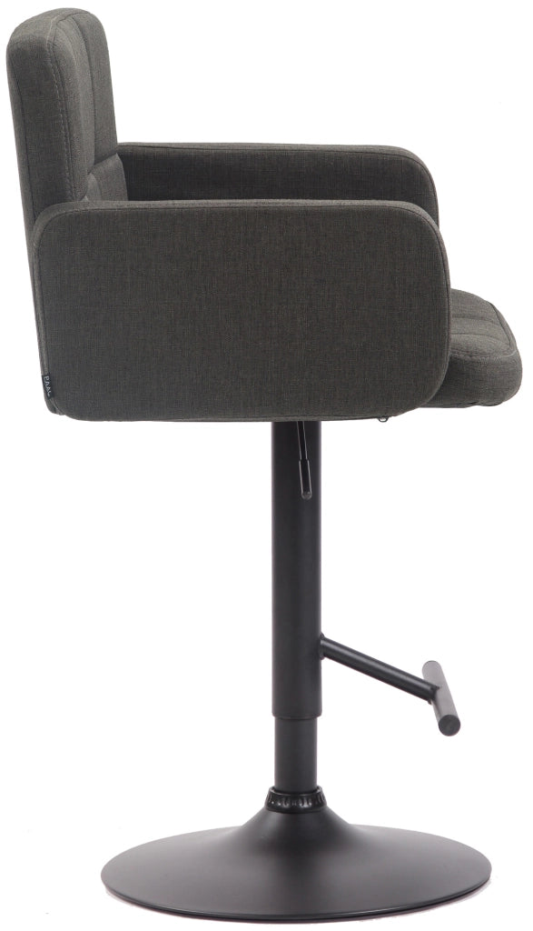 Sgabello Los Angeles in tessuto grigio scuro,nero