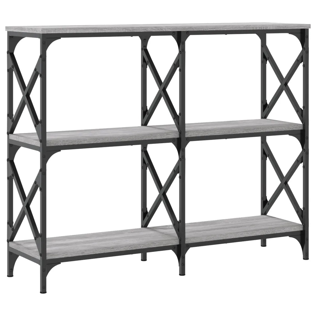 vidaXL Tavolo Consolle Grigio Sonoma 100x28x80,5 cm Legno Multistrato