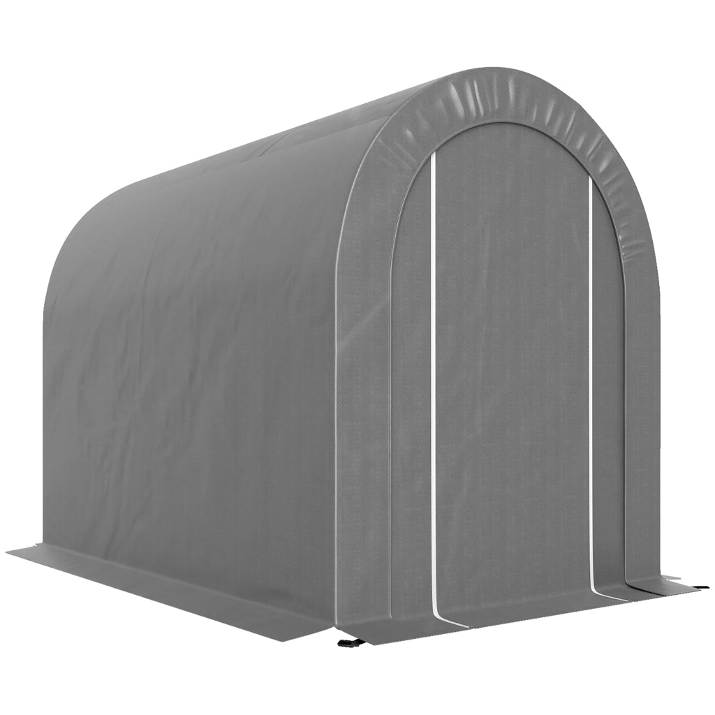 Tenda da giardino per biciclette ¨C zephmum ¨C 2.4x1.6x1.9 m grigio chiaro acciaio