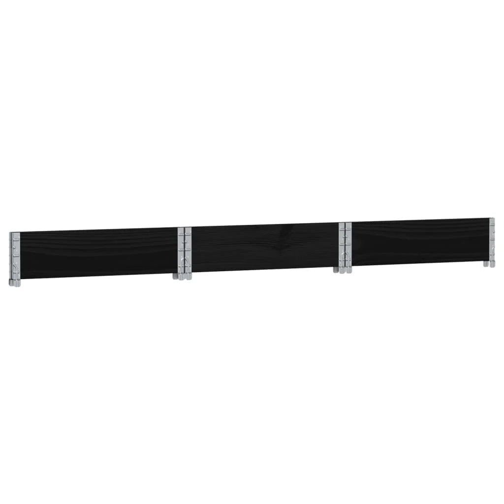 Fioriera/aiuola esagonale per piante fiori e patio/giardino 160 x 160 cm legno massello di pino nero 02_0039881
