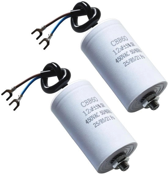 Set di 2 Condensatori a Motor 12µF 450V con Viti