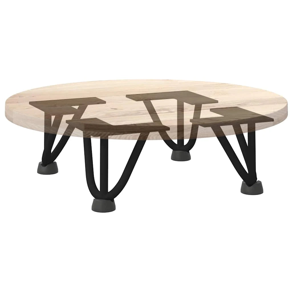 Set di 4 gambe per tavolino da caffè a forcina alte 10 cm con piedini regolabili stile moderno acciaio nero 02_0056727