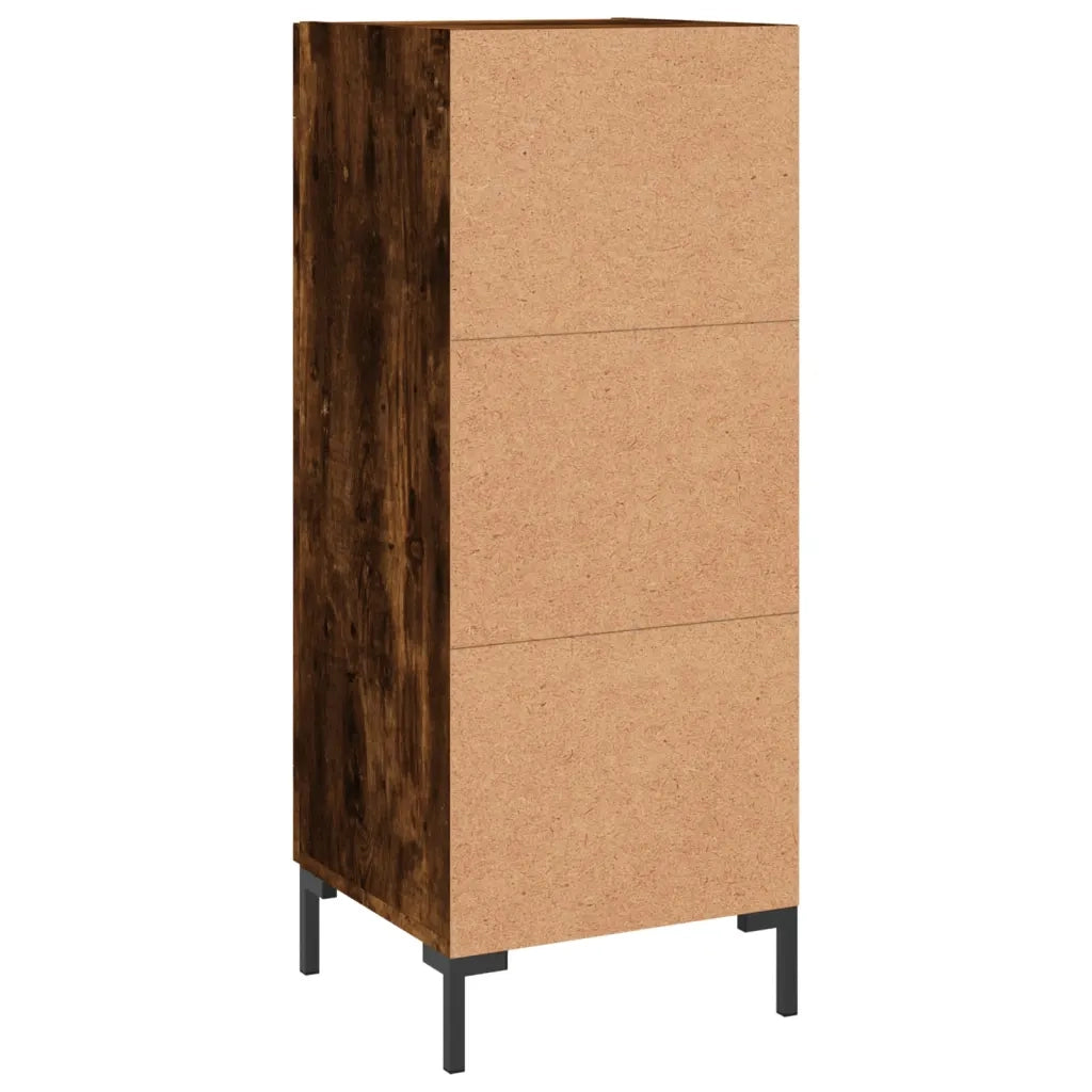 vidaXL Credenza Rovere Fumo 34,5x34x90 cm in Legno Multistrato