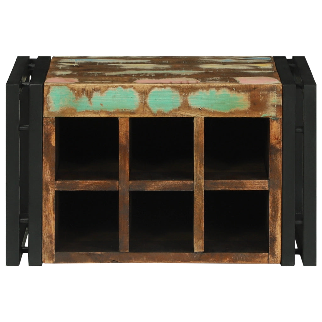 Portabottiglie 46x35x27.5 cm Legno massello riciclato