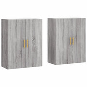 Armadietto a Muro | Mobili a Parete 2 pz Grigio Sonoma 69,5x34x90 cm