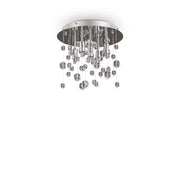 Plafoniera Contemporanea Neve Metallo Cromo 5 Luci G9 3W 3000K Luce Calda