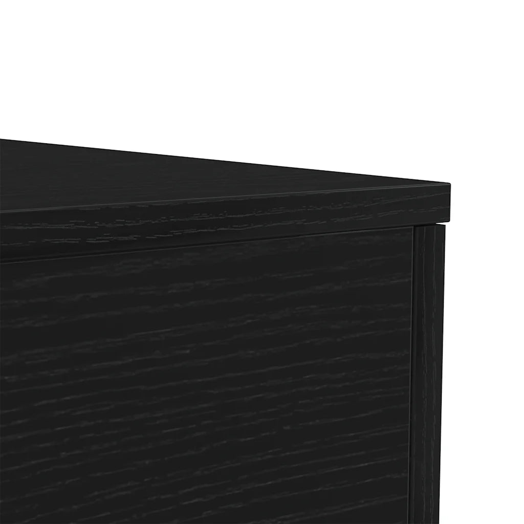Tavolino da salotto | Tavolino da caff¨¨ | Tavolino da Soggiorno con Luci LED Rovere Nero 50x50x40 cm