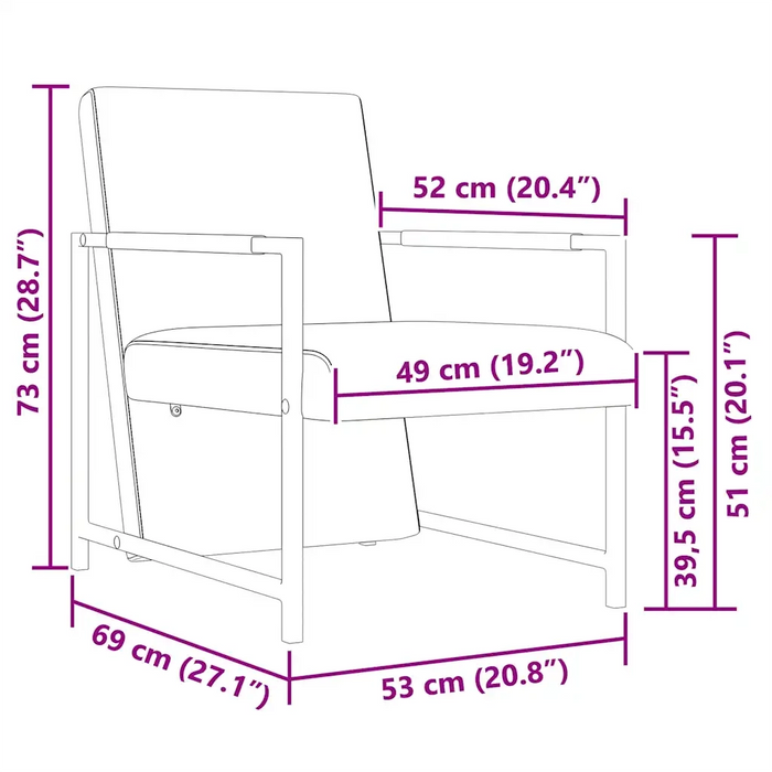 Poltrone 2 pz con Telaio Cromato Bianche in Similpelle