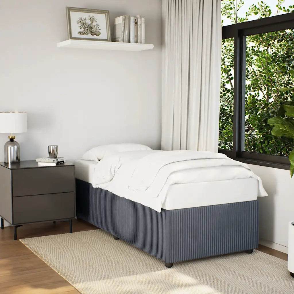 Giroletto senza Materasso Grigio Scuro 100x200 cm Velluto