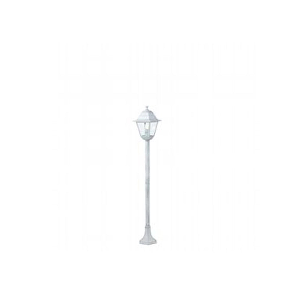 Palo Da Esterno Contemporaneo Old Alluminio E Vetro Bianco 1 Luce E27