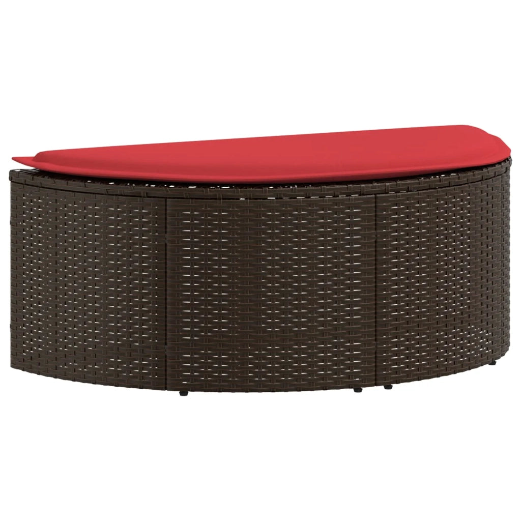 Divano da giardino Marrone e Rosso 168 x 168 x 180 cm 42025902