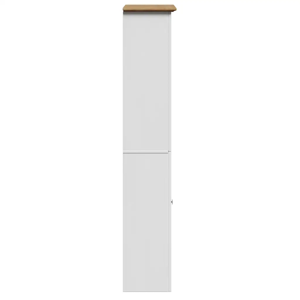 Mobile da Bagno BODO Bianco e Marrone 44x30x160 cm
