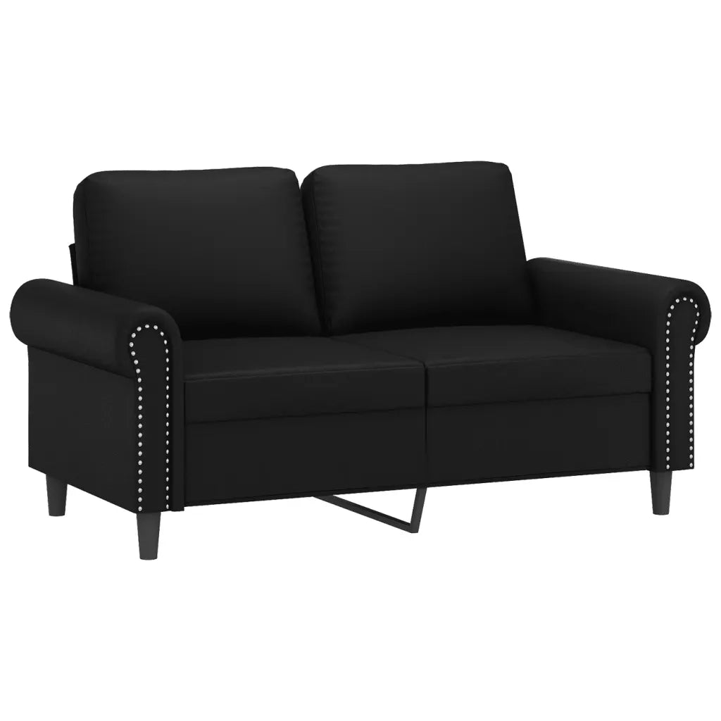 Set di Divani 3 pz con Cuscini Nero in Similpelle 3202155