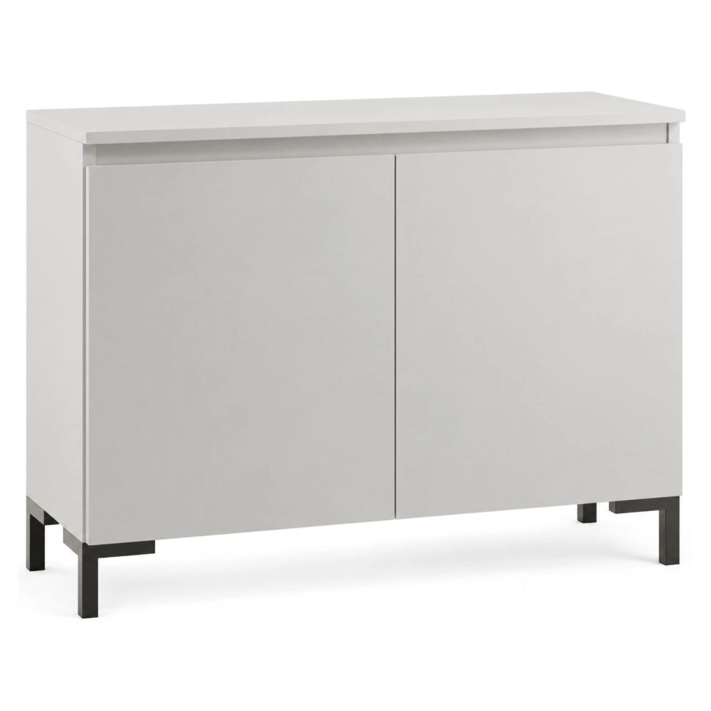 Madia Mimakasa, Credenza 2 Ripiani Made in Italy, 100x37x75h cm Grigio Chiaro