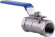 Valvola a sfera 1/2" con filo interno femminile 304 maniglia in acciaio inossidabile - accessori per rubinetti - valvola a sfera unica con griglia di filtraggio