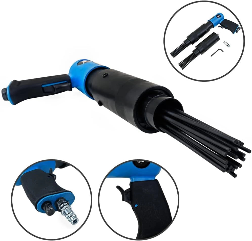 Tubo per Aria Compressa 20m 15 Bar Connettore 1/4' Ablatore ad Aghi 4000 U/min 260 l/min