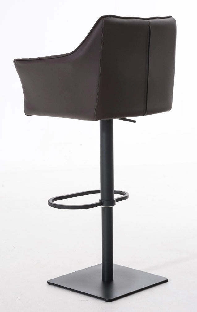 Set 2 sgabelli bar Damaso in ecopelle nera 4
