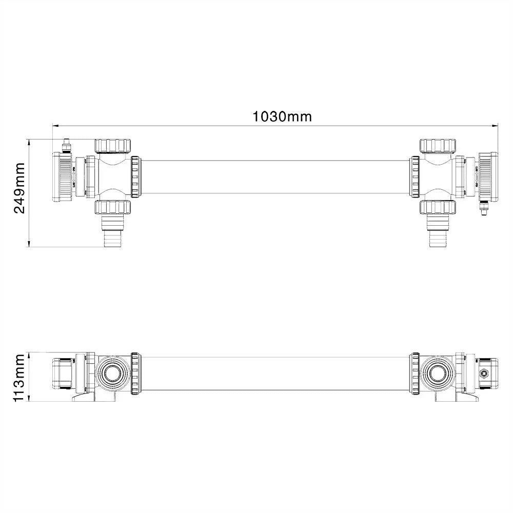 Sterilizzatore/chiarificatore UVC acciaio inossidabile lampada da 72 watt per stagni 16_0002315