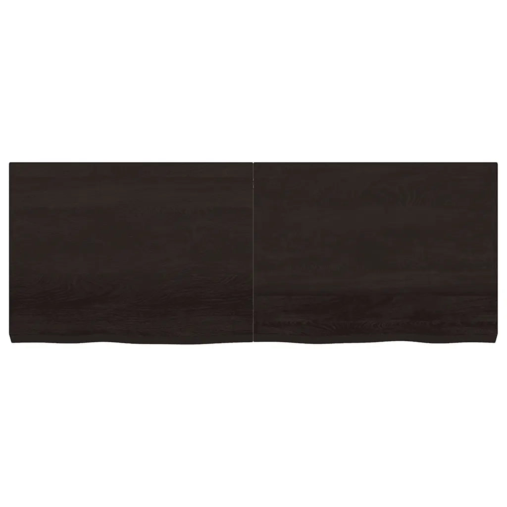 Piano Tavolo | Superficie Tavolo | Piano Scrivania Marrone 160x60x(2-6) cm Rovere Massello Trattato