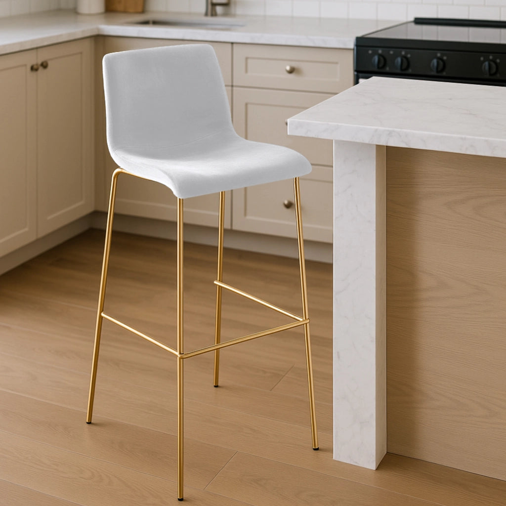 Barhocker Hoover Samt 4-FuЯ Gold