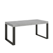 Tavolo Allungabile 200-304x90x77 cm Tecno Premium Cemento Telaio Antracite