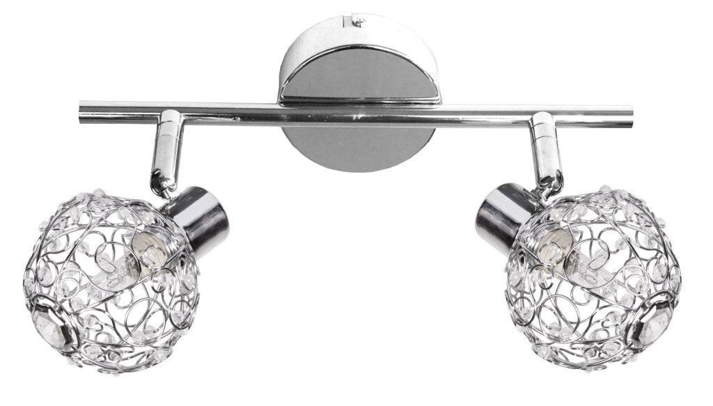 Plafoniera Candellux Collar cromata 2xG9 cristallo