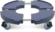 Rotolo di piante, capacità di carico 200 kg con ruote 360° girevoli, robusto, diametro 40-54 cm, rotolo di piante per esterno e interno, grande piastra di supporto per piante per orto, vaso di fiori, blu