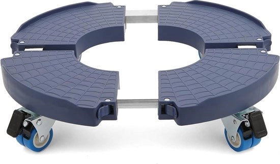 Rotolo di piante, capacità di carico 200 kg con ruote 360° girevoli, robusto, diametro 40-54 cm, rotolo di piante per esterno e interno, grande piastra di supporto per piante per orto, vaso di fiori, blu