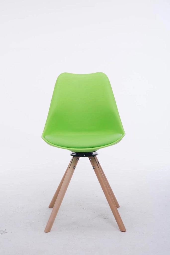 Sedia design Troyes Girevole Similpelle Rotondo verde,natura