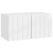 Mobile Porta TV da Muro Bianco Lucido 59,5 x 31 x 30 cm