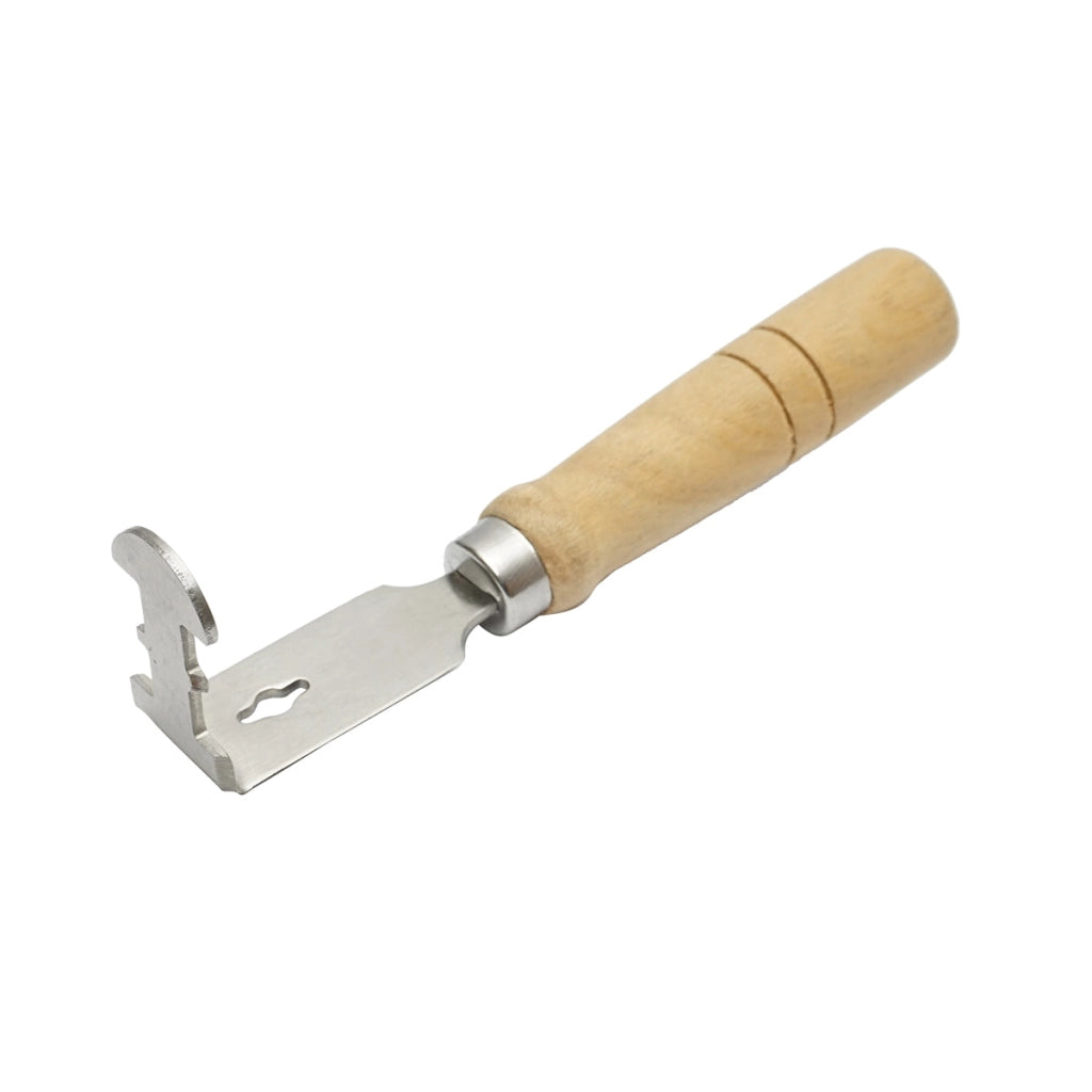 Coltello da apicoltore con manico in legno per la pulizia dei telaini di cera e propoli