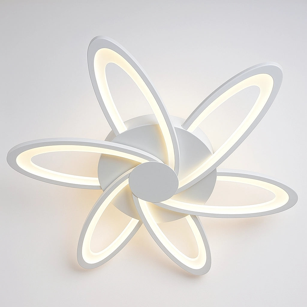 Plafoniera LED Soffitto 59W Design Artistico, 4720 Lumen, Luce Calda, Fredda, Naturale, Fascio 300°, Alluminio Bianco e ABS, Moderna per Salotto e Camera