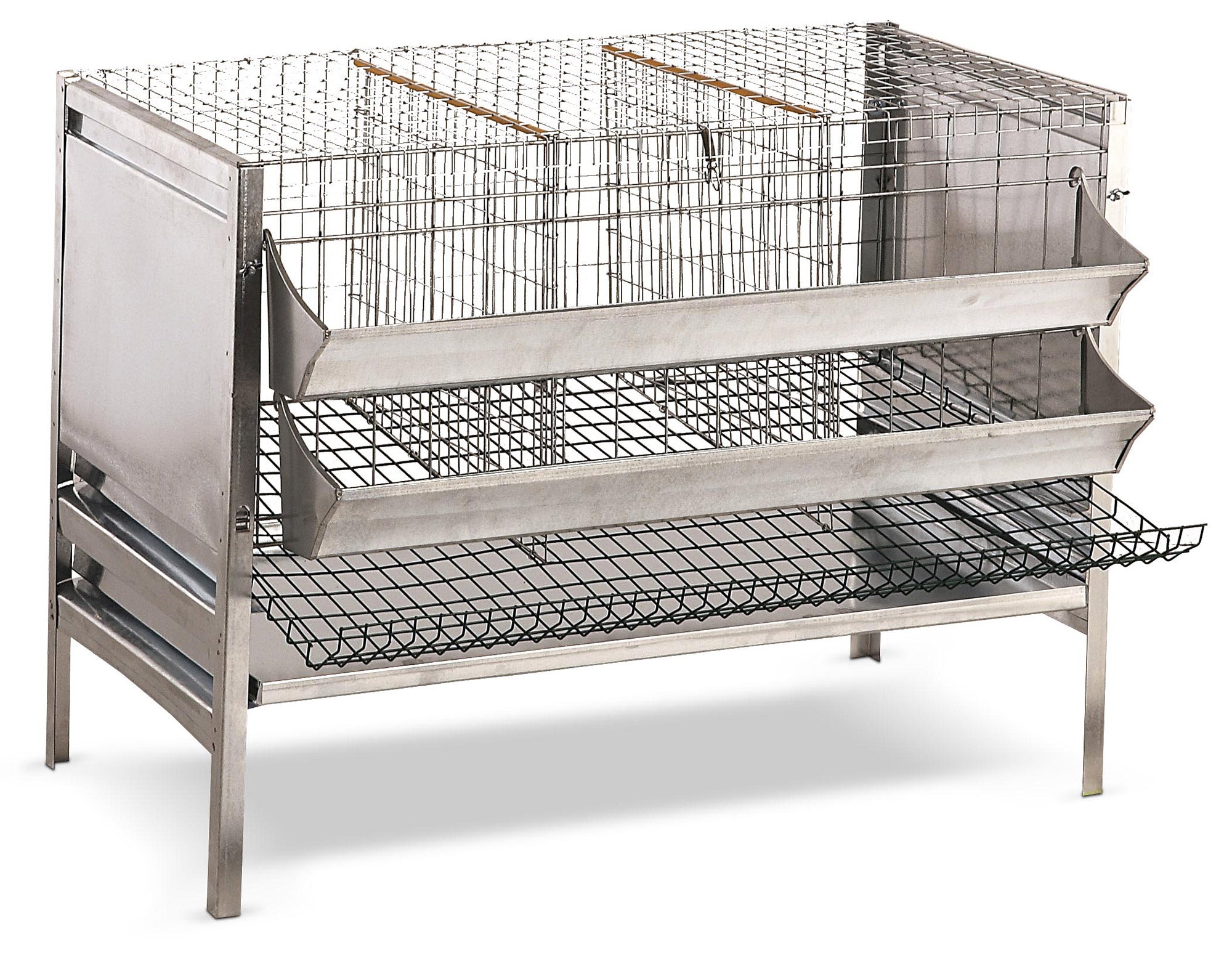 Gabbia Rurale per Galline Ovaiole in Lamiera e Rete Zincata 97x78x75 cm Rocila