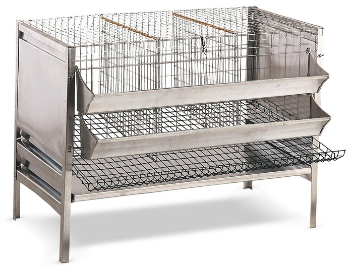 Gabbia Rurale per Galline Ovaiole in Lamiera e Rete Zincata 97x78x75 cm Rocila