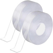 Doppia faccia adesivo 10 m - Extra resistente - Translucido - Rimosso senza residui - Per tappeti/sierografie - Autoadesivo