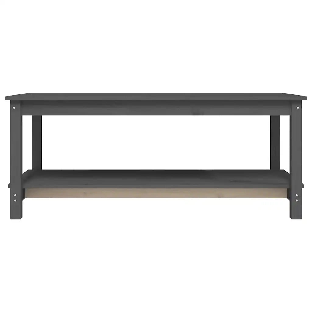 Tavolino da salotto | Tavolino da caff¨¨ | Tavolino da Soggiorno Grigio 110x55x45 cm Legno Massello di Pino