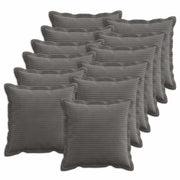 Federa 12 pz HOUTEN Grigio Scuro 40 x 40 cm corduroy 916794