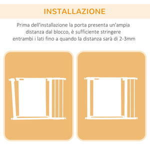 Cancelletto di Sicurezza per Cani Estensibile con Chiusura Automatica 75-103x76 cm Grigio