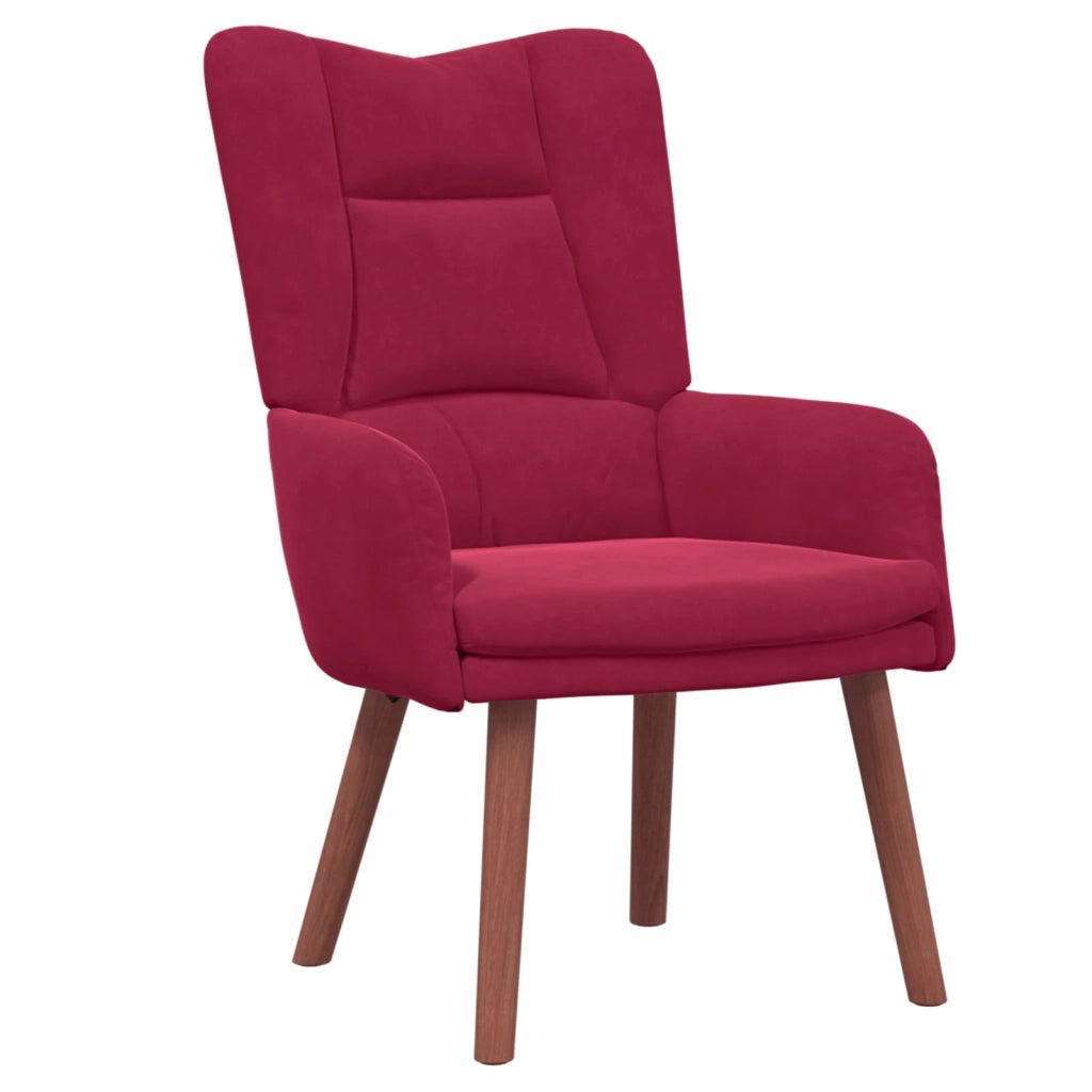 Divano Sedia-Poltrona Rosso Vino 63 x 67 x 94 cm Velluto 107010