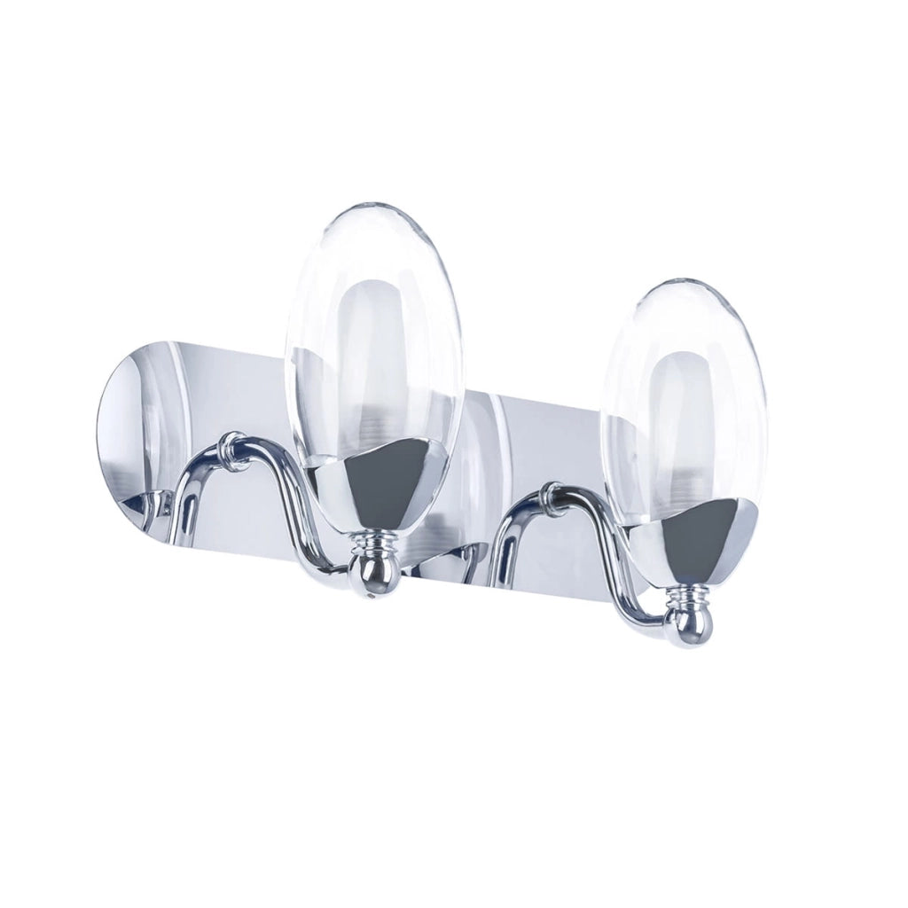 Applique bagno Italux Clement 2 luci G9 cromata IP44