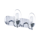 Applique bagno Italux Clement 2 luci G9 cromata IP44
