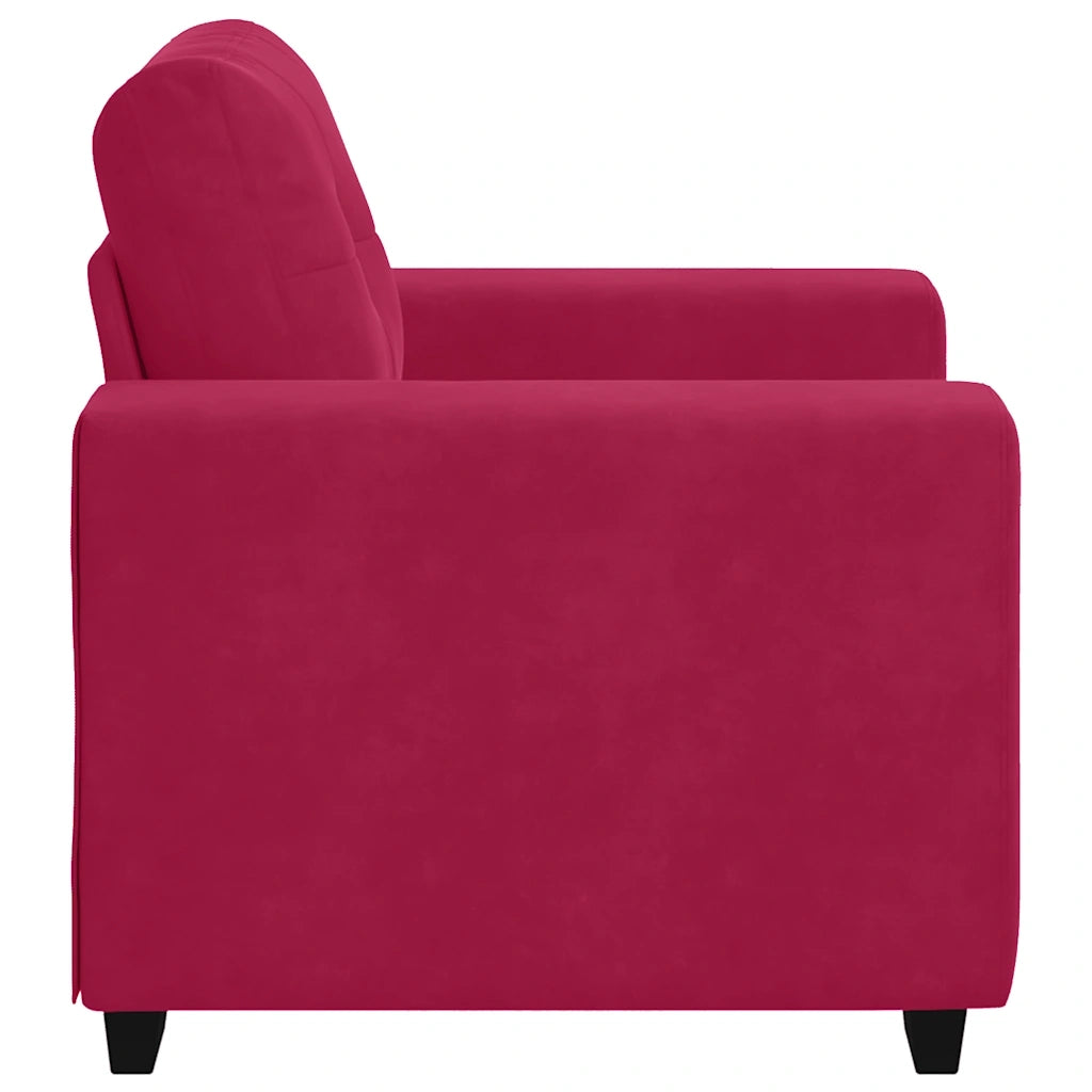 Divano Sedia Rosso Vino 100x78x80 cm Velluto 4105102