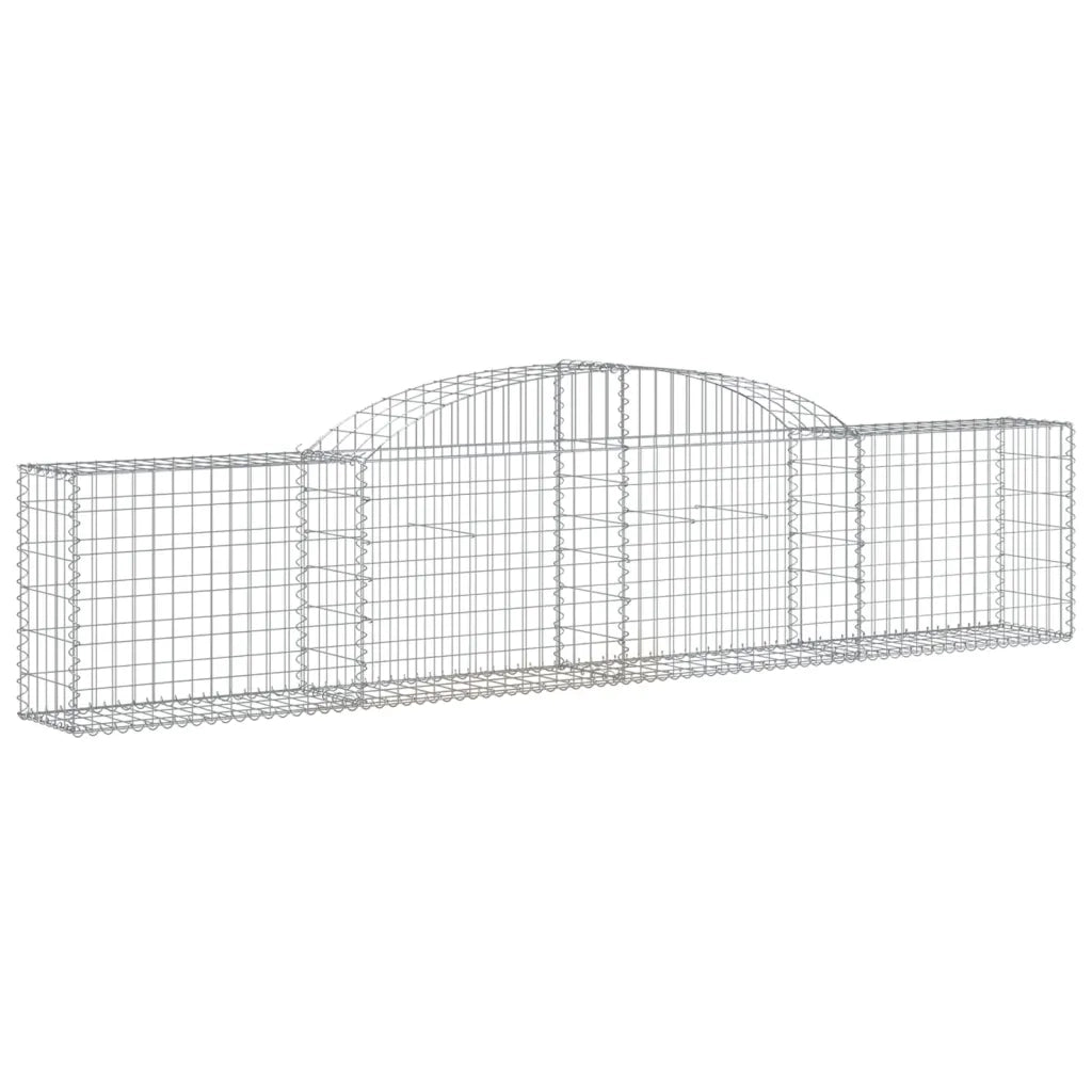 Cesti Gabbioni ad Arco 12 pz 300x30x60/80 cm Ferro Zincato 3146495