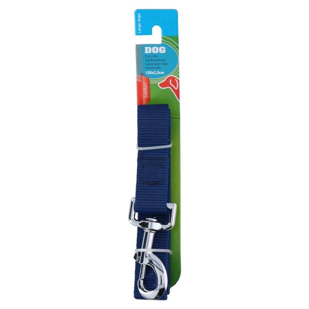 Guinzaglio per cani XL 120 cm in nylon confortevole e resistente con moschettone Blu marina Inny